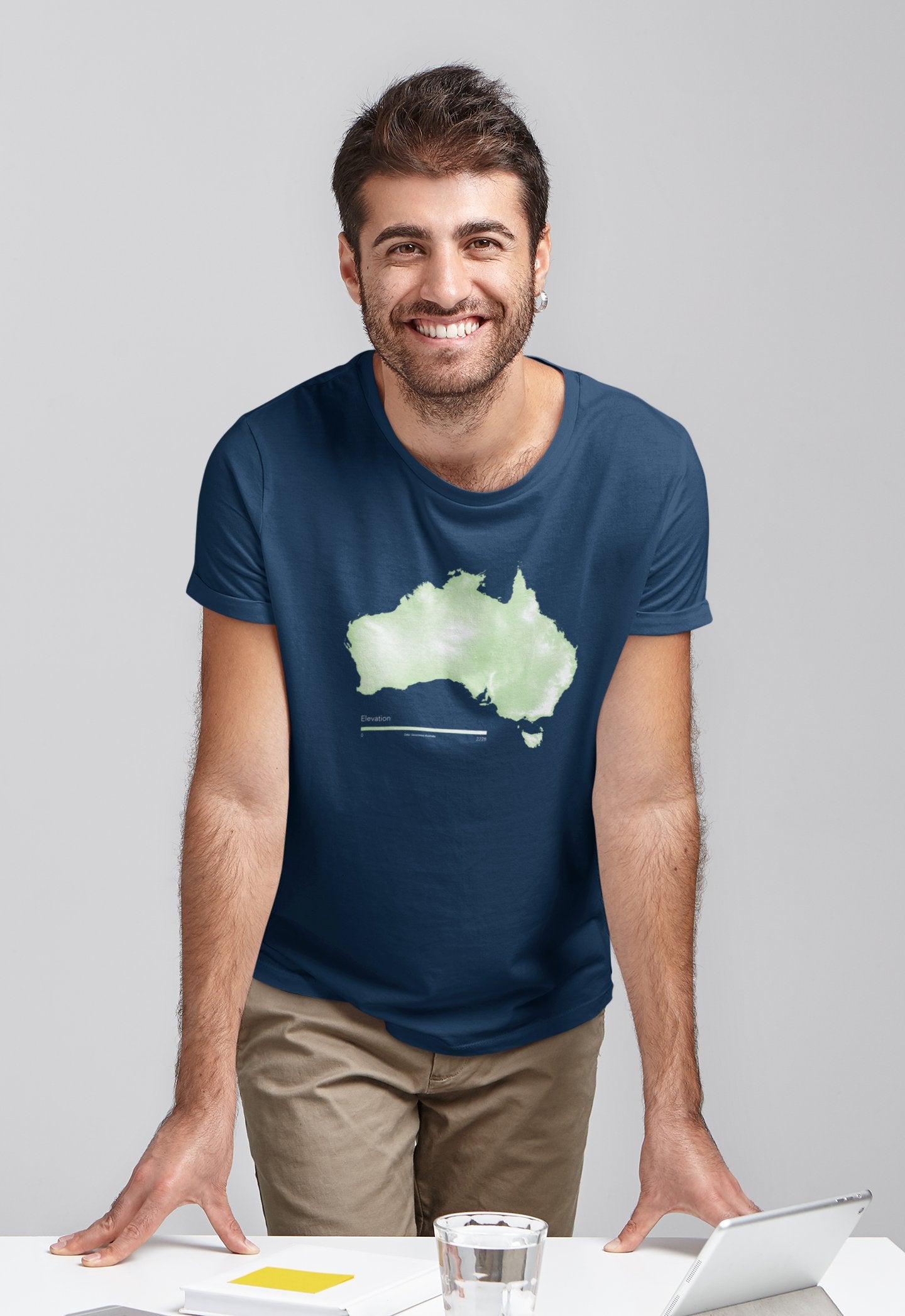 Australia Elevation Map Men