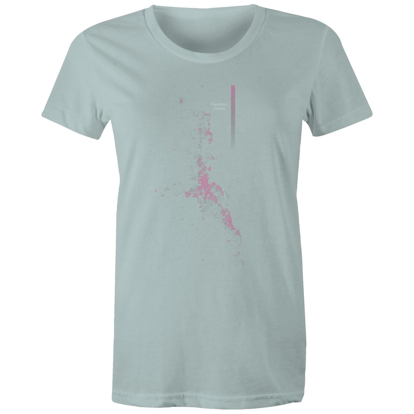 Population Density Brisbane Womens T-Shirt