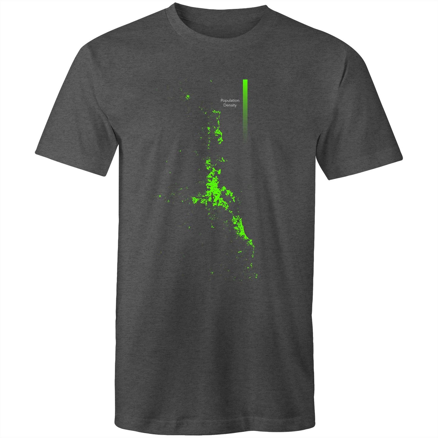 Population Density Brisbane Bright Mens T-Shirt