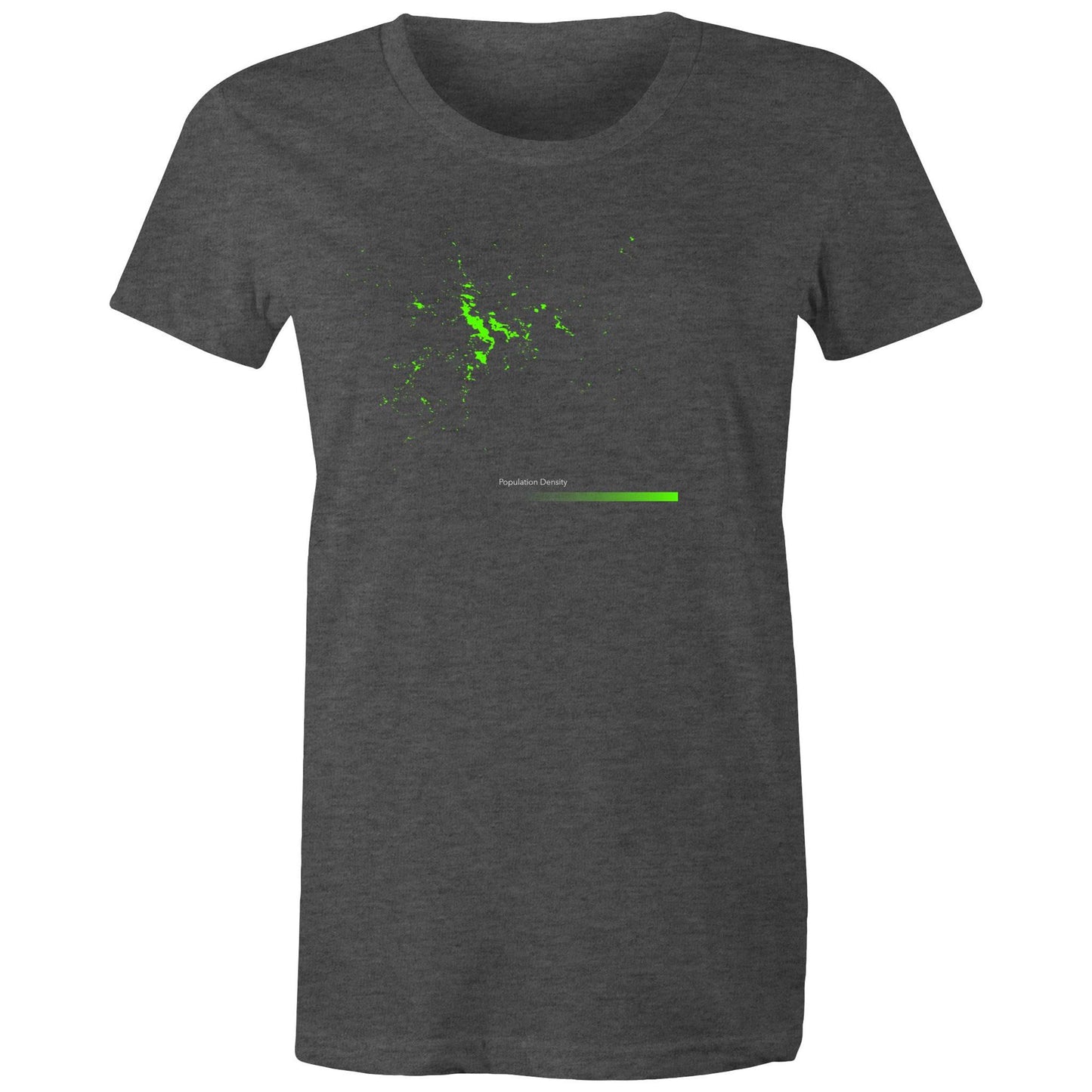 Population Density Hobart Bright Womens T-Shirt