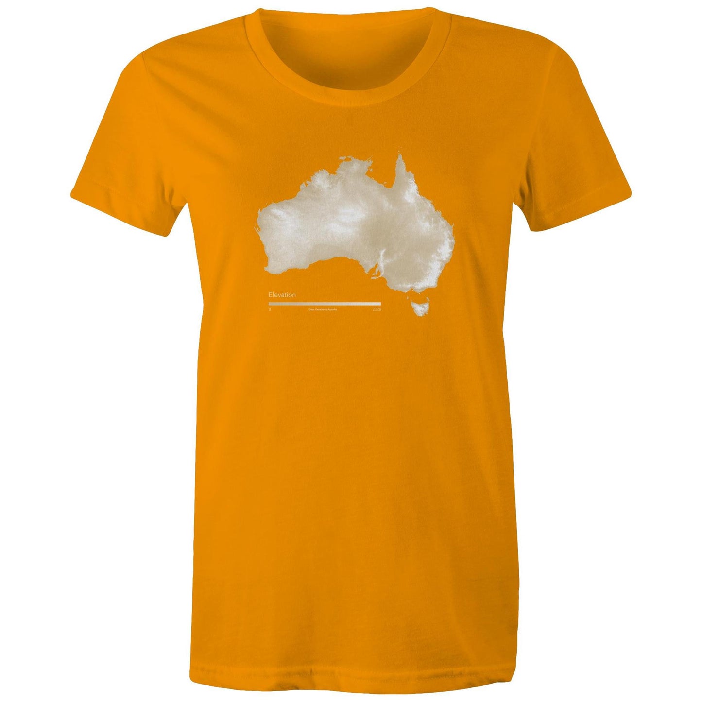 Australia Elevation Map Tan