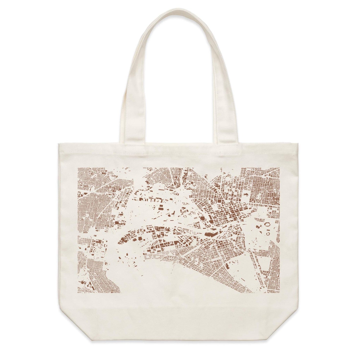 Shoulder Canvas Tote Bag - Bay City Brown