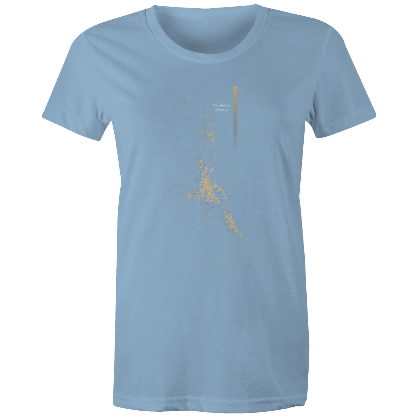 Population Density Brisbane Womens T-Shirt