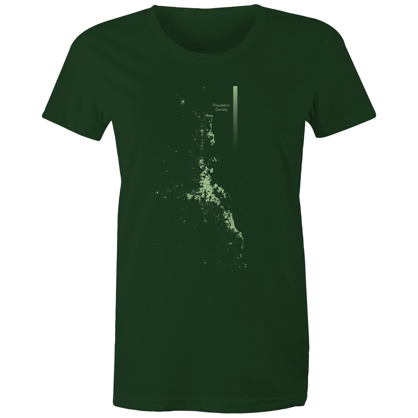 Population Density Brisbane Womens T-Shirt