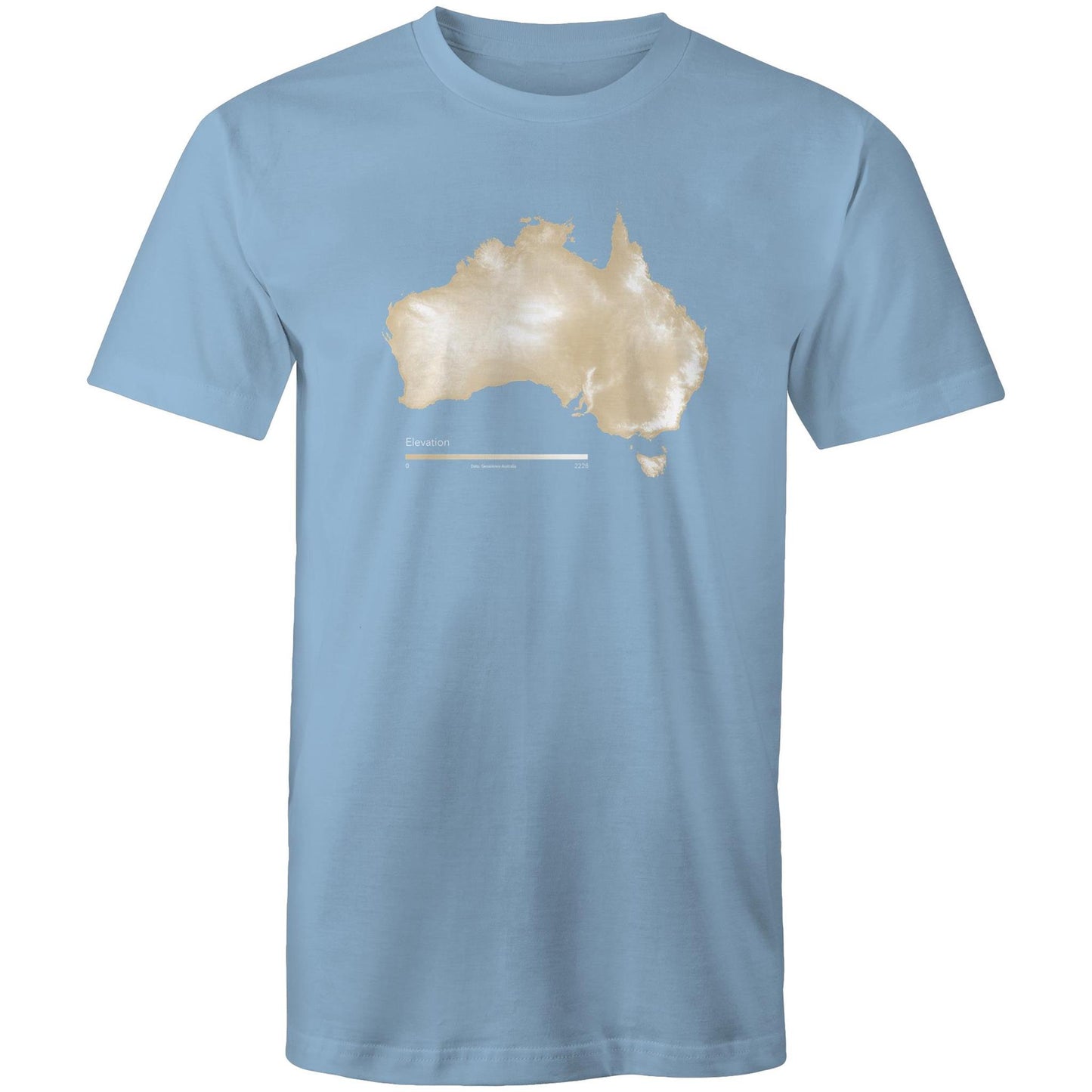 Australia Elevation Map Tan