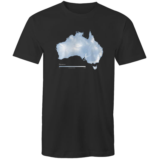 Australia Elevation Map Blue