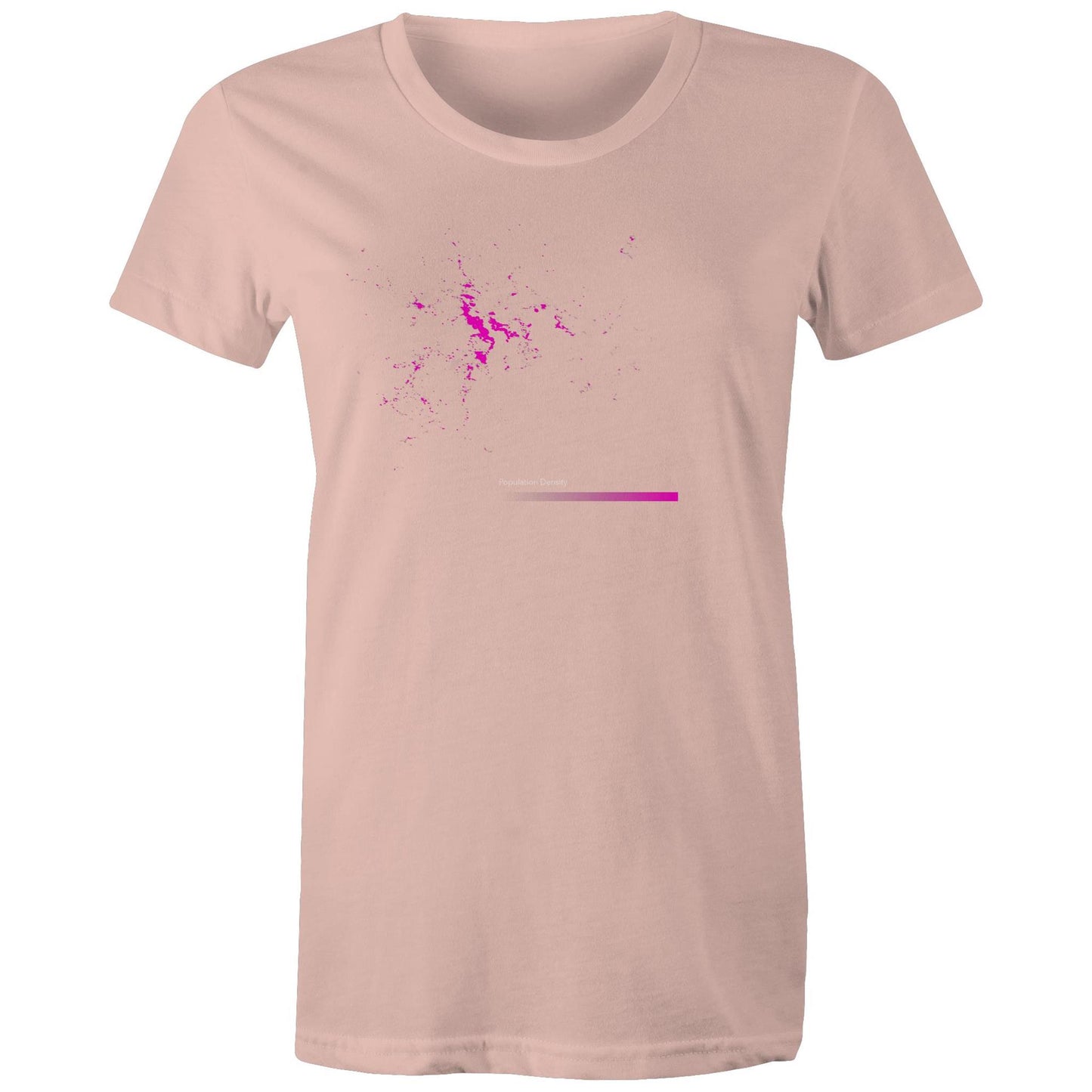 Population Density Hobart Bright Womens T-Shirt