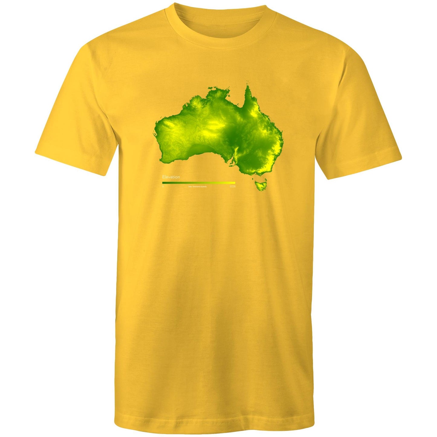 Australia Elevation Map Bold