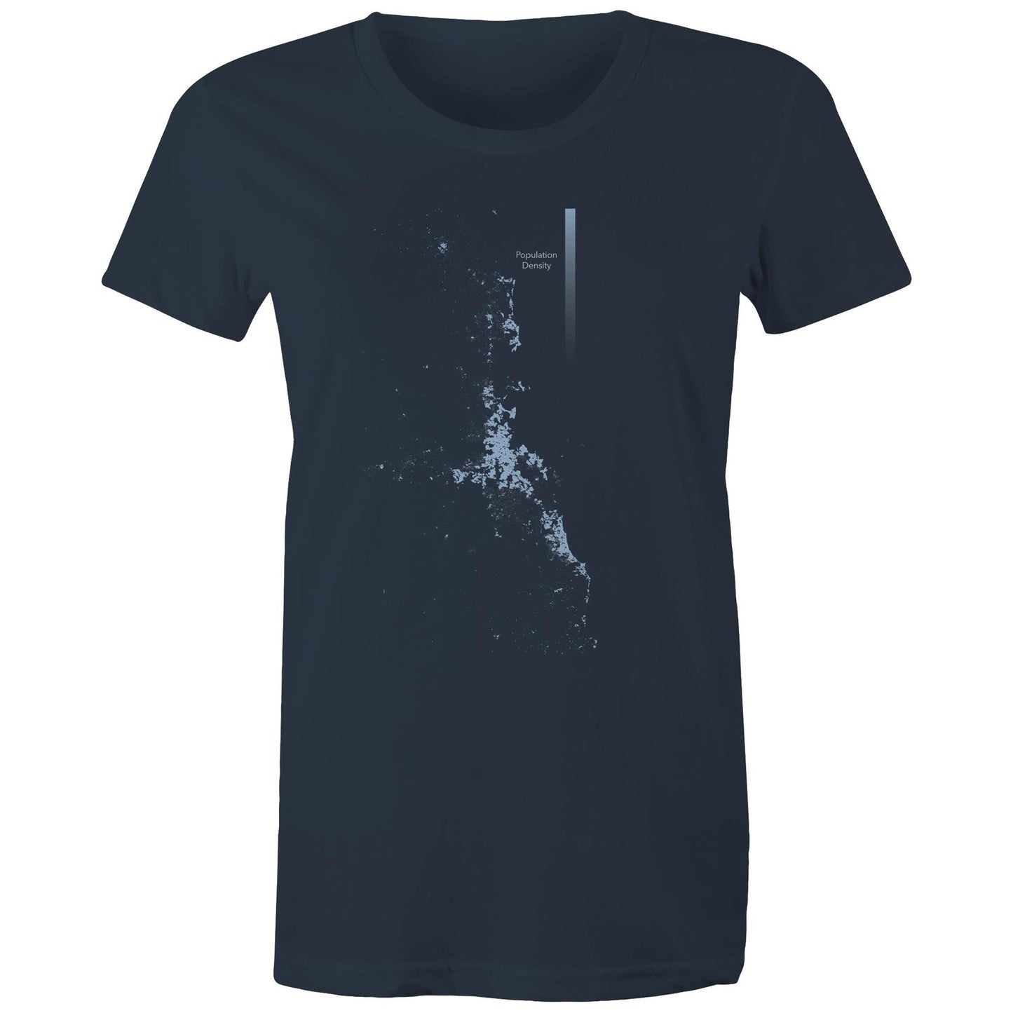 Population Density Brisbane Womens T-Shirt