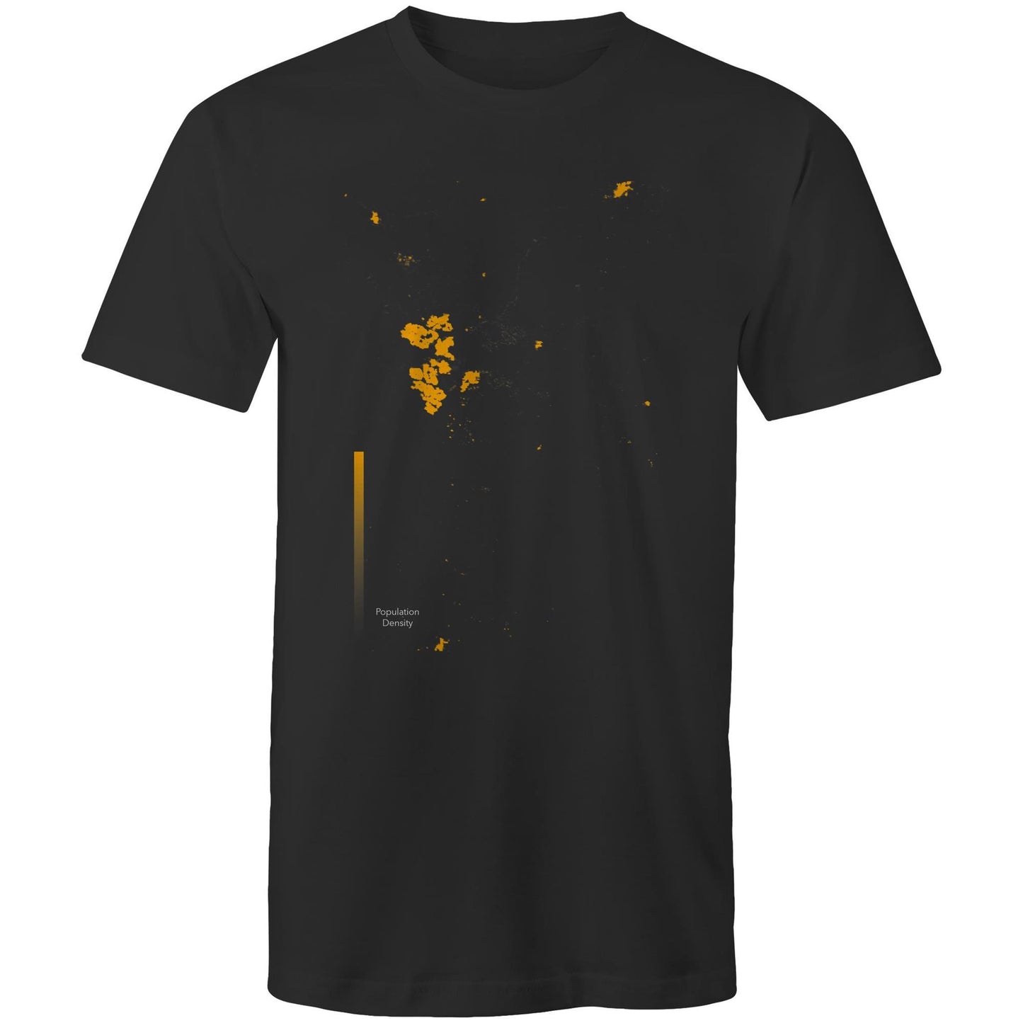 Population Density Canberra Bright Mens T-Shirt