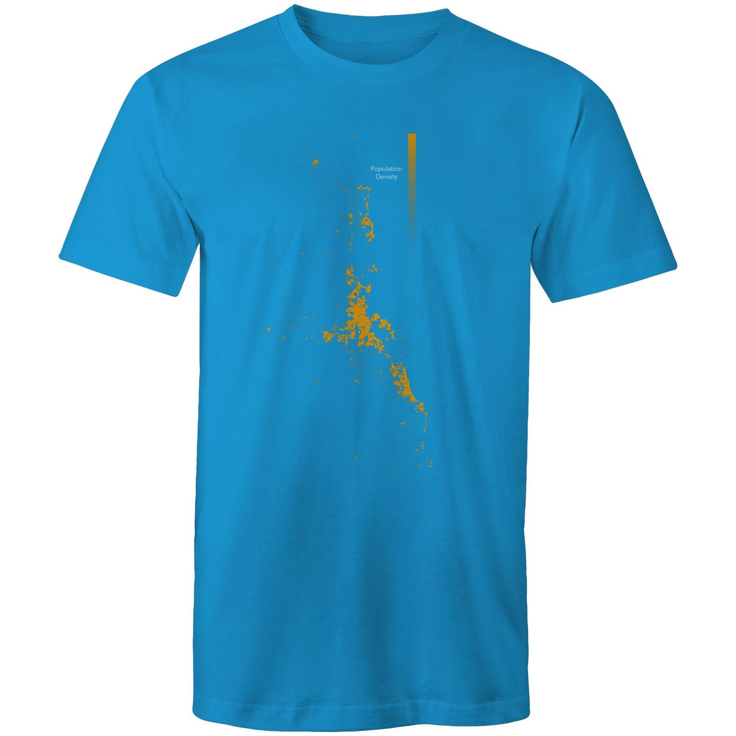 Population Density Brisbane Bright Mens T-Shirt