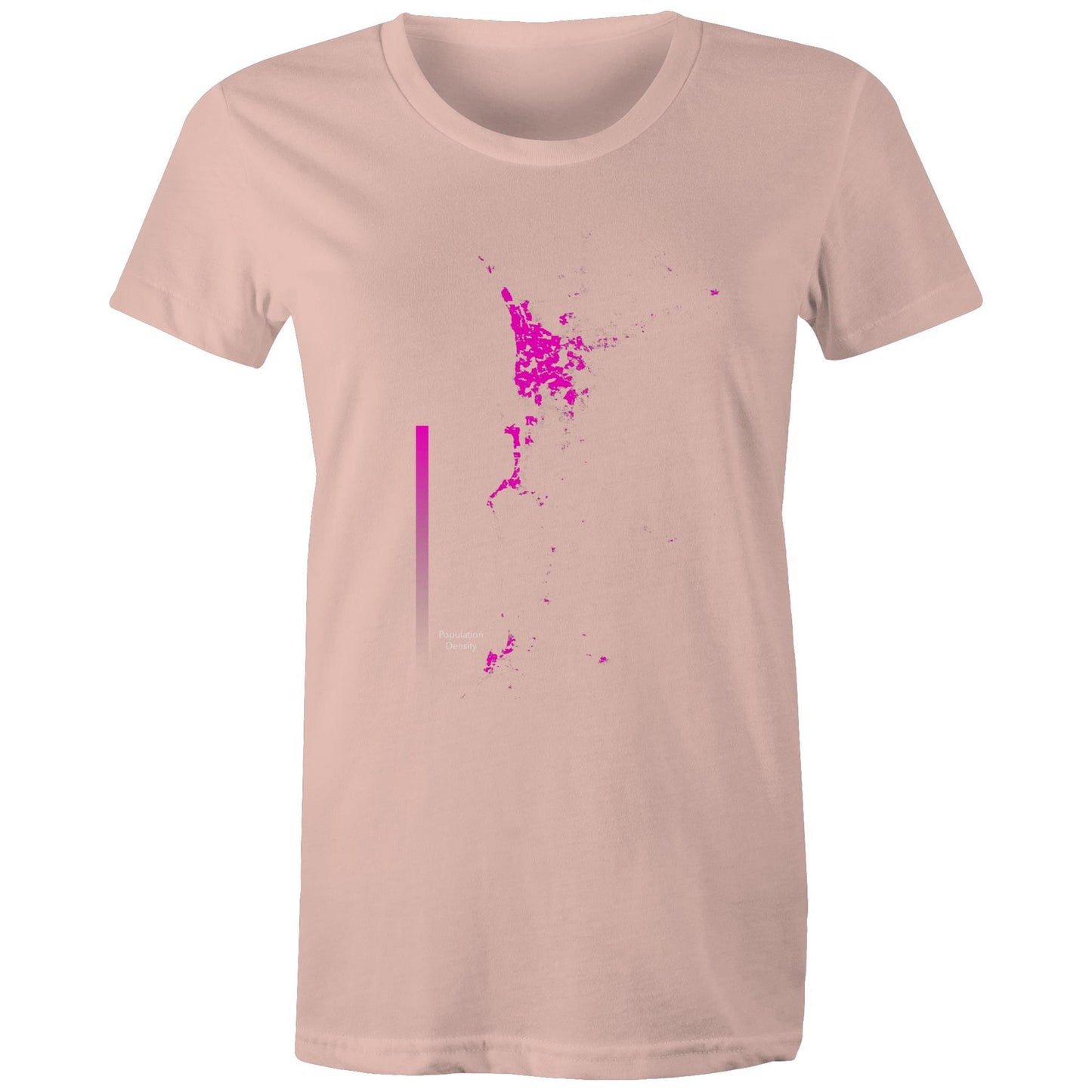 Population Density Perth Bright Womens T-Shirt