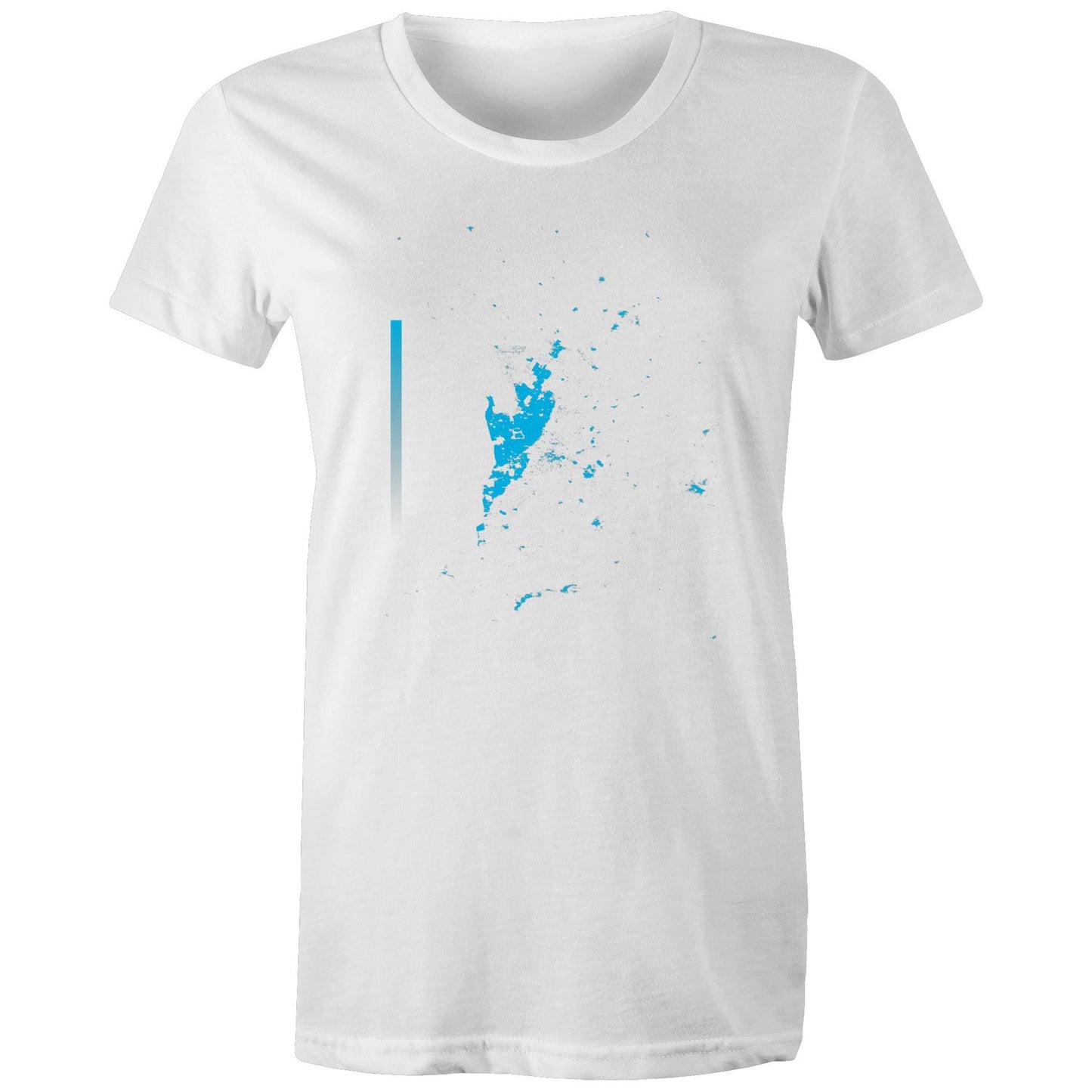 Population Density Adelaide Bright Womens T-Shirt