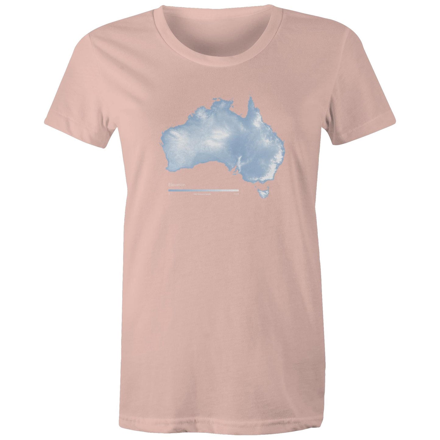 Australia Elevation Map Blue