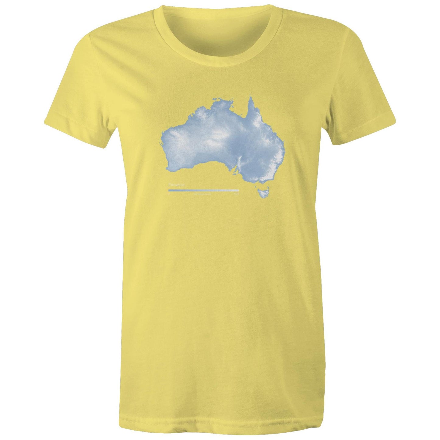 Australia Elevation Map Blue