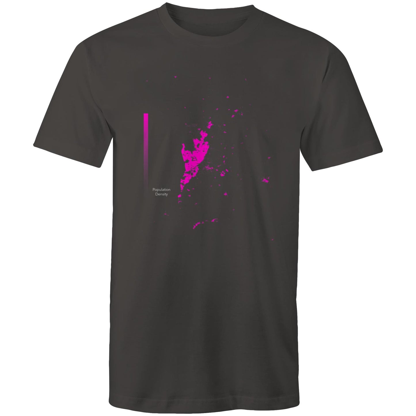 Population Density Adelaide Bright Mens T-Shirt