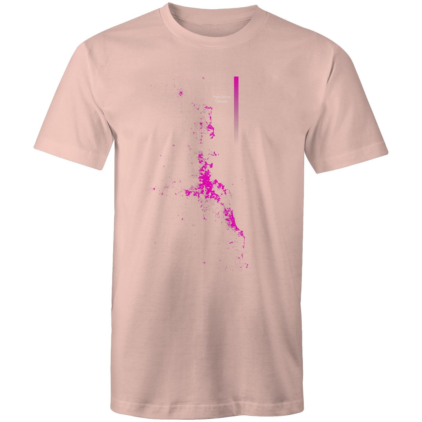 Population Density Brisbane Bright Mens T-Shirt