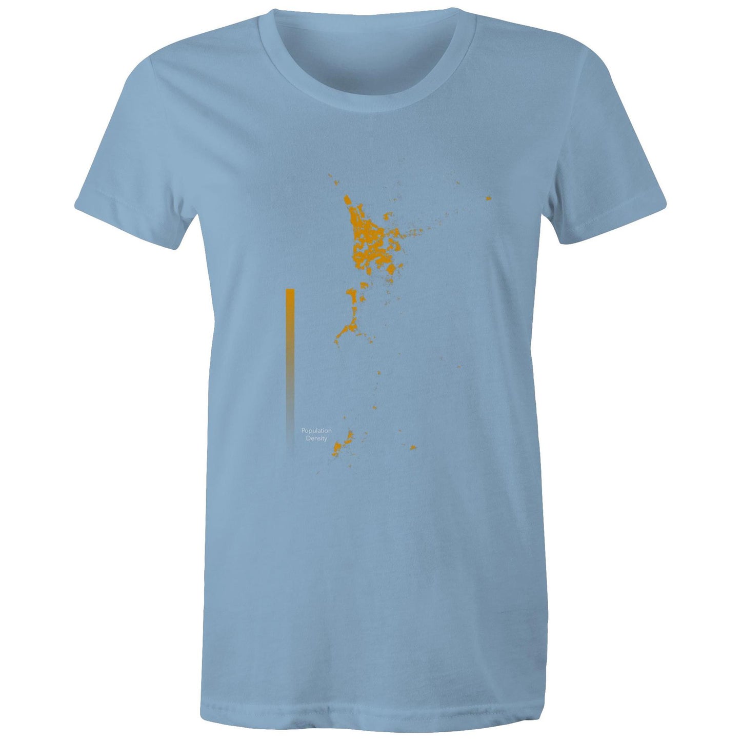 Population Density Perth Bright Womens T-Shirt