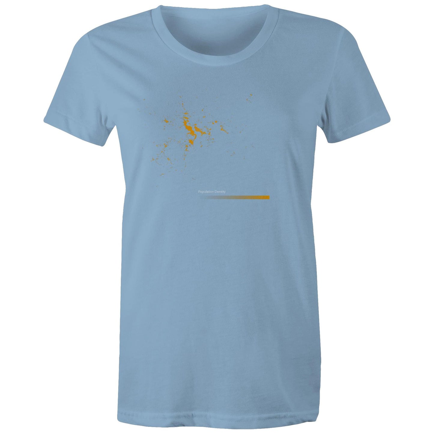 Population Density Hobart Bright Womens T-Shirt