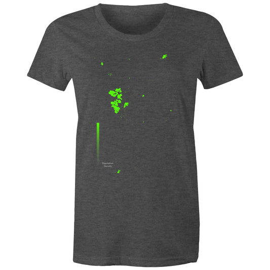 Population Density Canberra Bright Womens T-Shirt