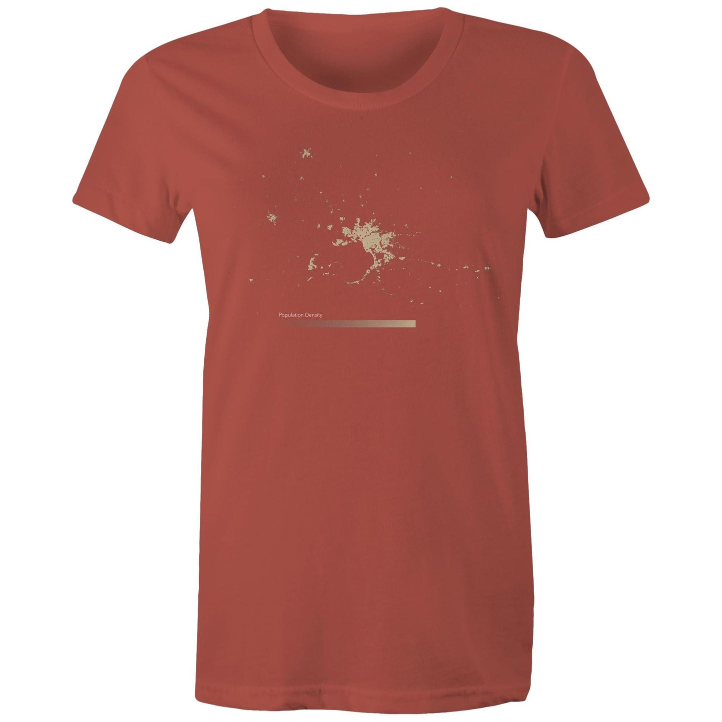 Population Density Melbourne Womens T-Shirt