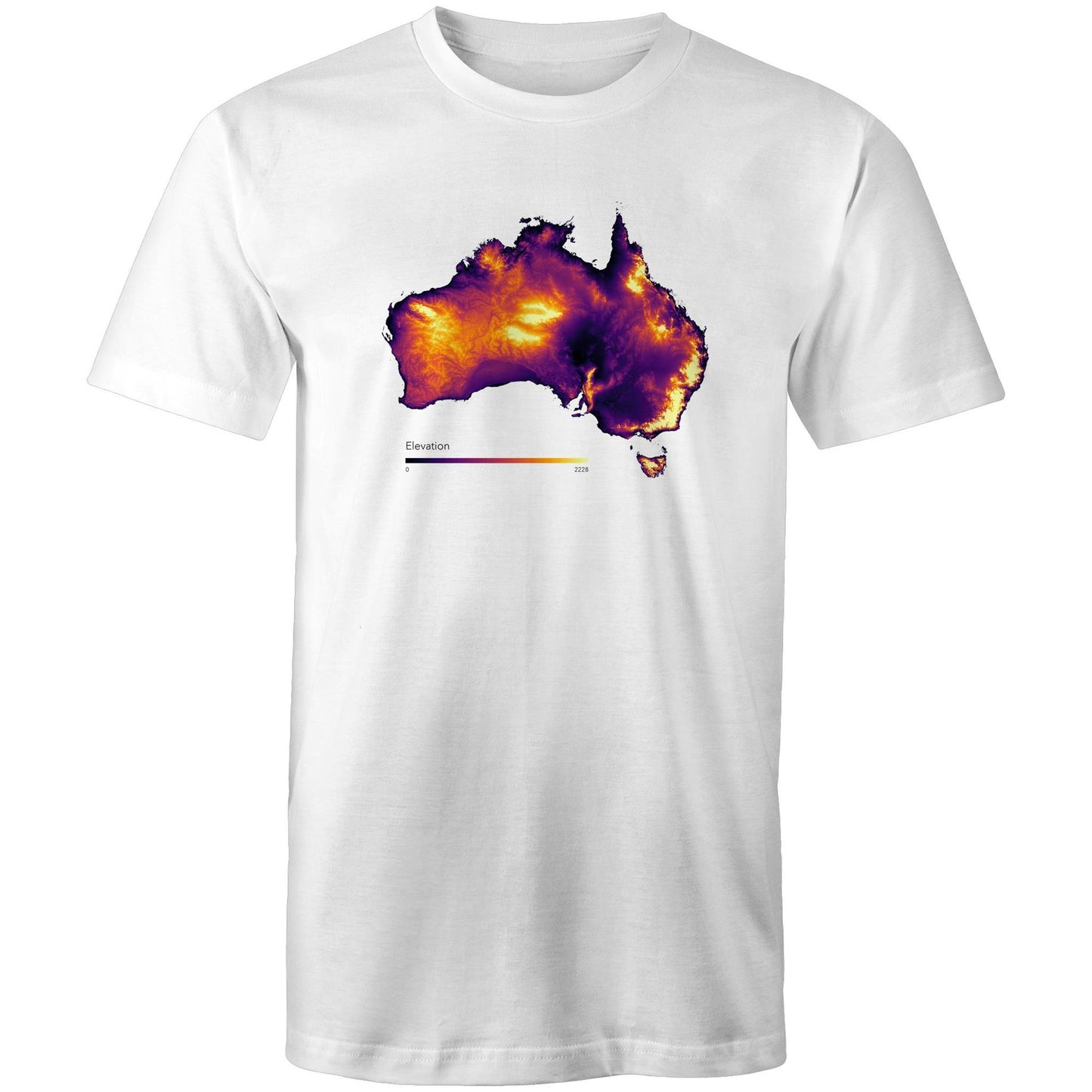 Australia Elevation Map Bold