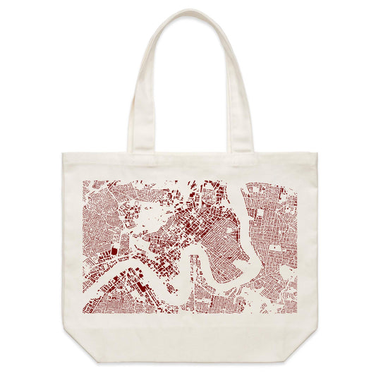 Shoulder Canvas Tote Bag - River City Red