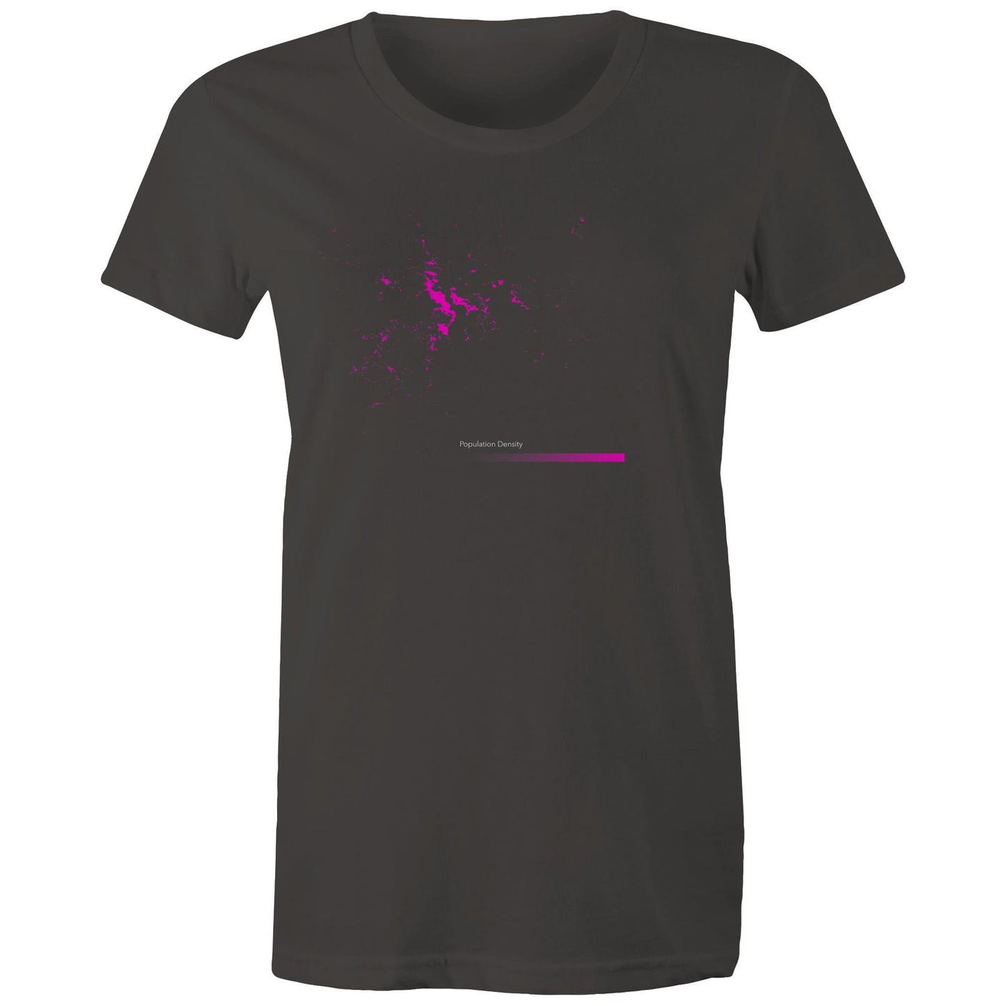 Population Density Hobart Bright Womens T-Shirt