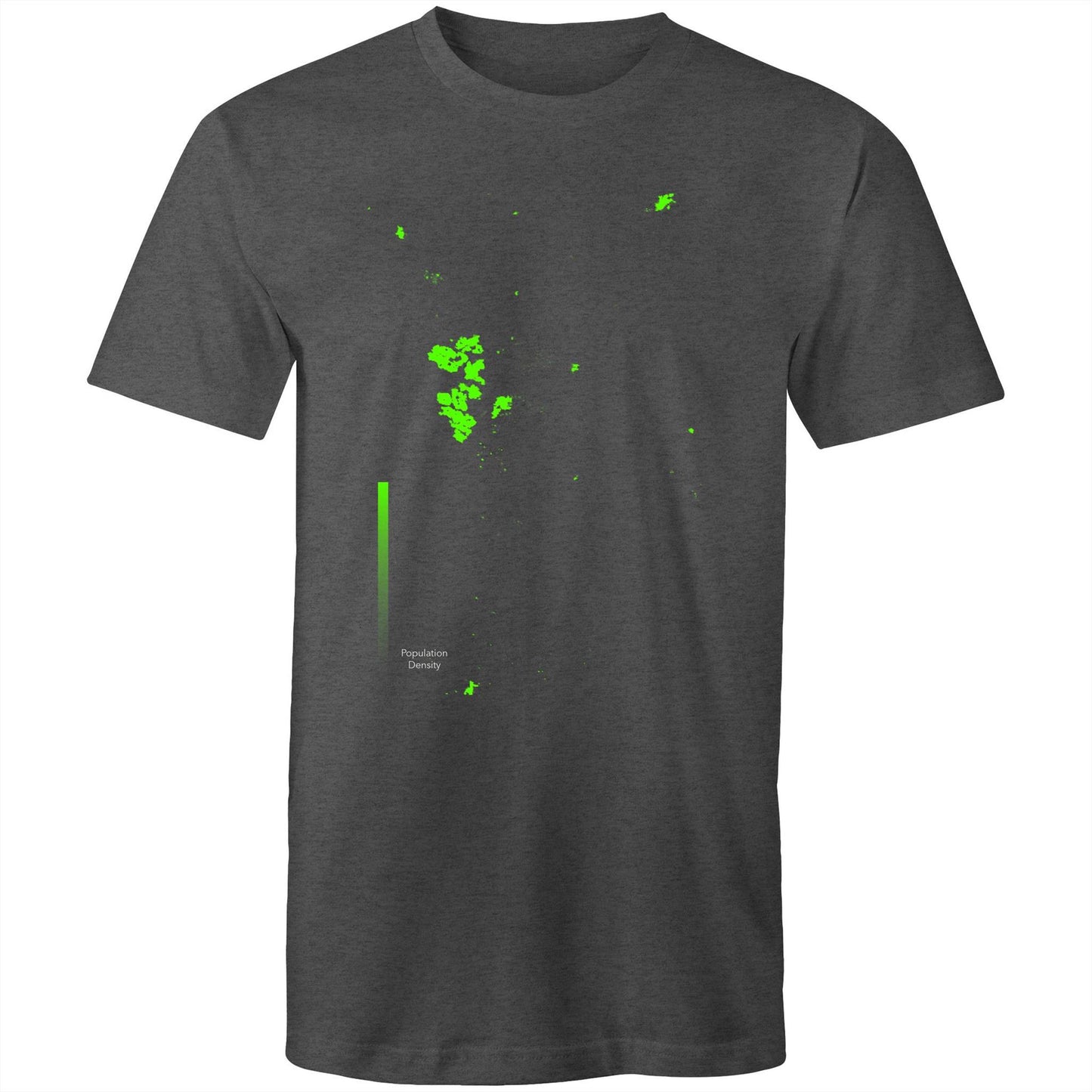 Population Density Canberra Bright Mens T-Shirt