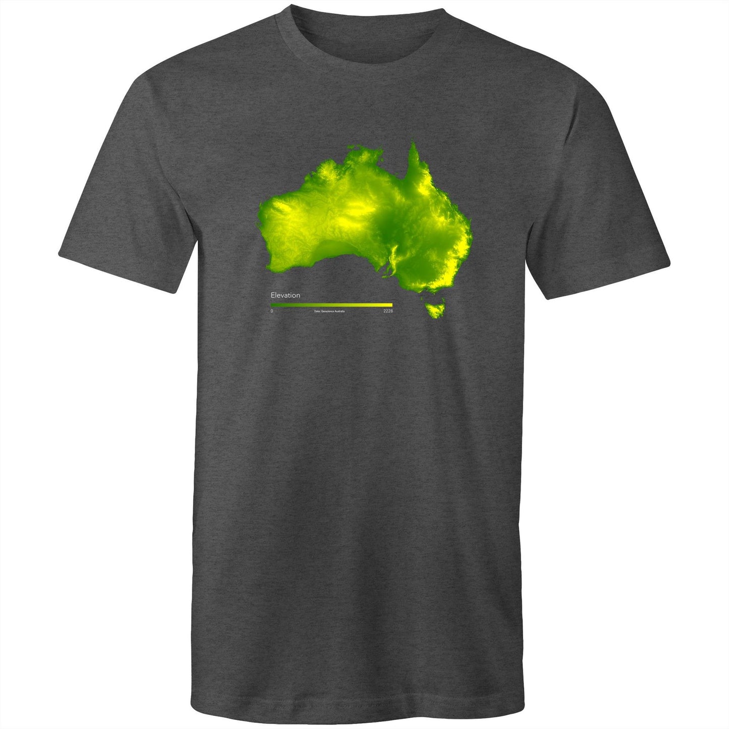 Australia Elevation Map Bold