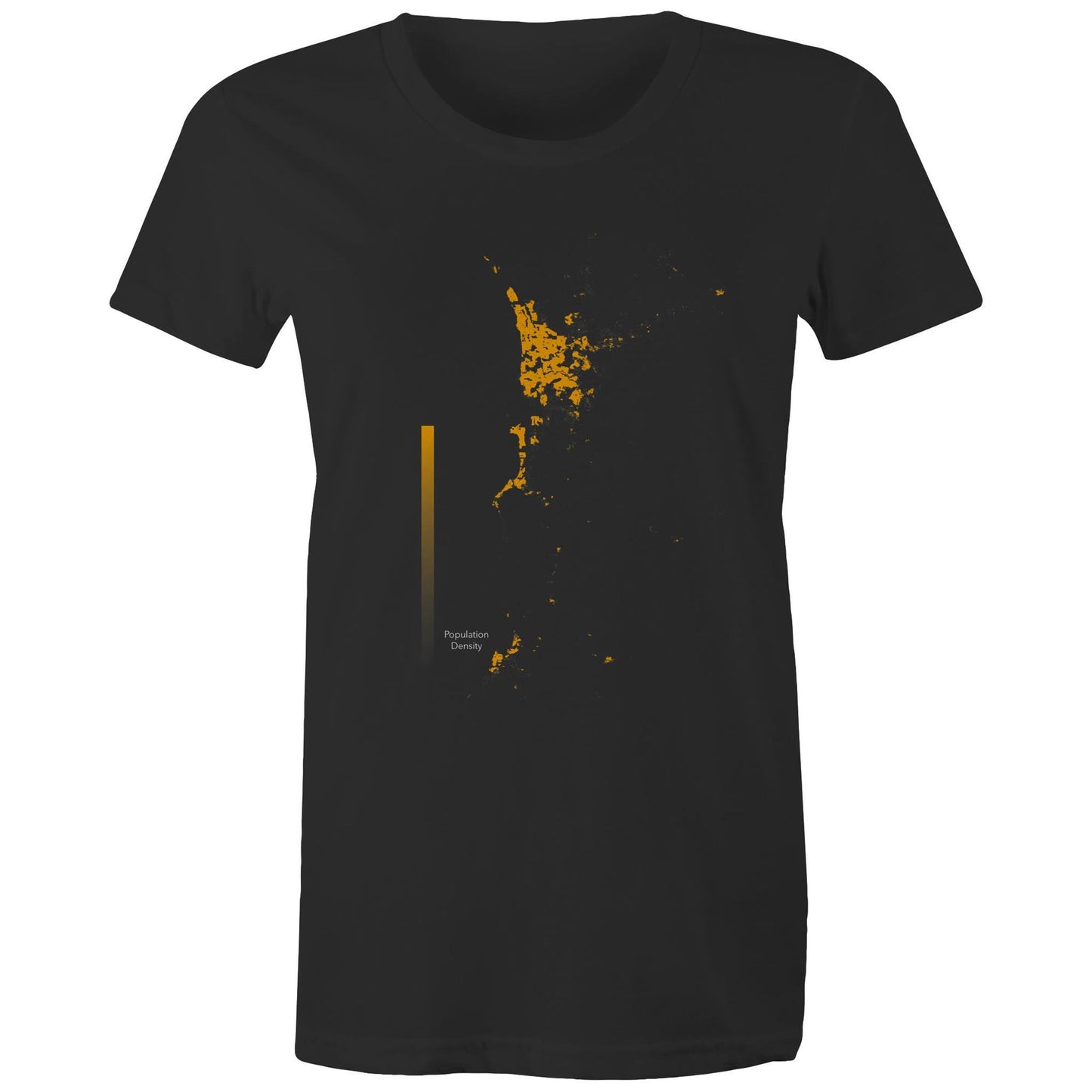 Population Density Perth Bright Womens T-Shirt