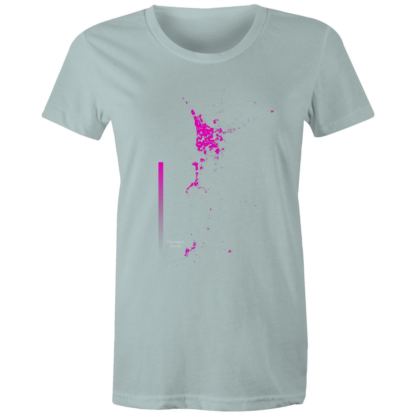 Population Density Perth Bright Womens T-Shirt