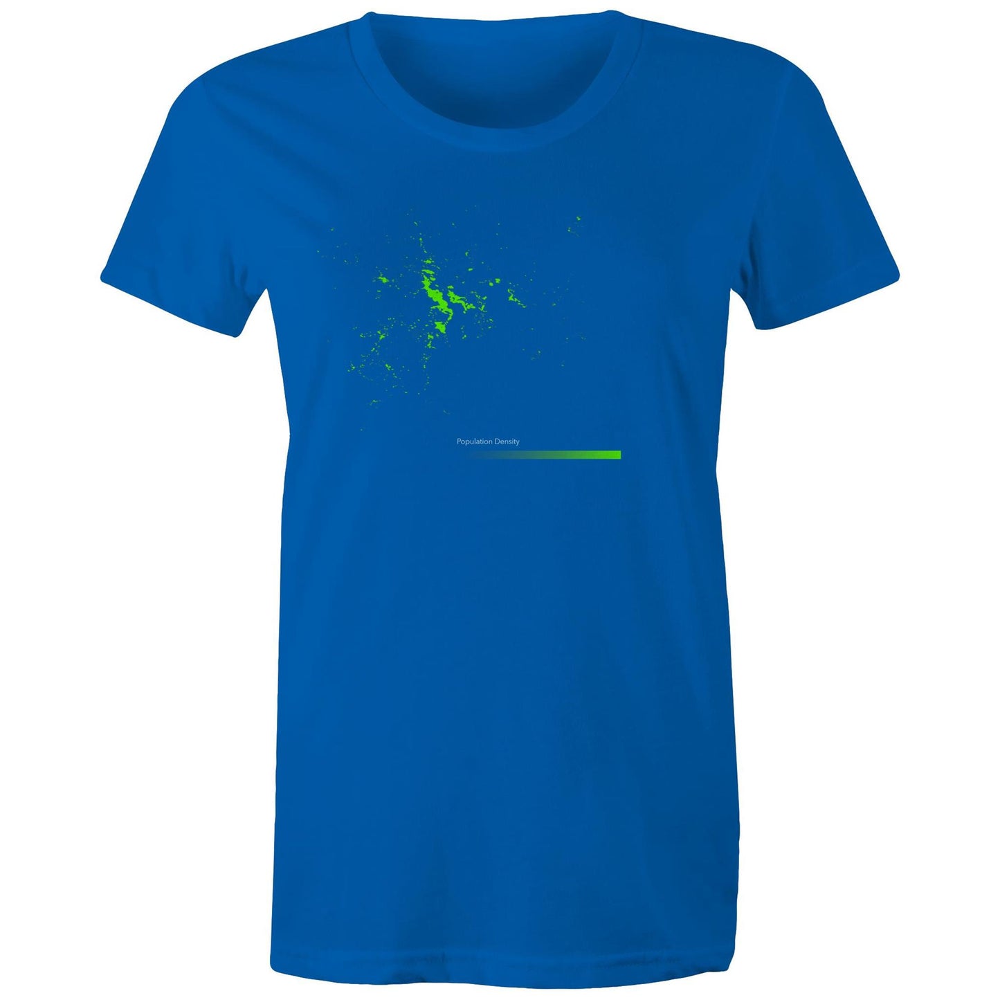 Population Density Hobart Bright Womens T-Shirt