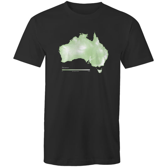 Australia Elevation Map Green