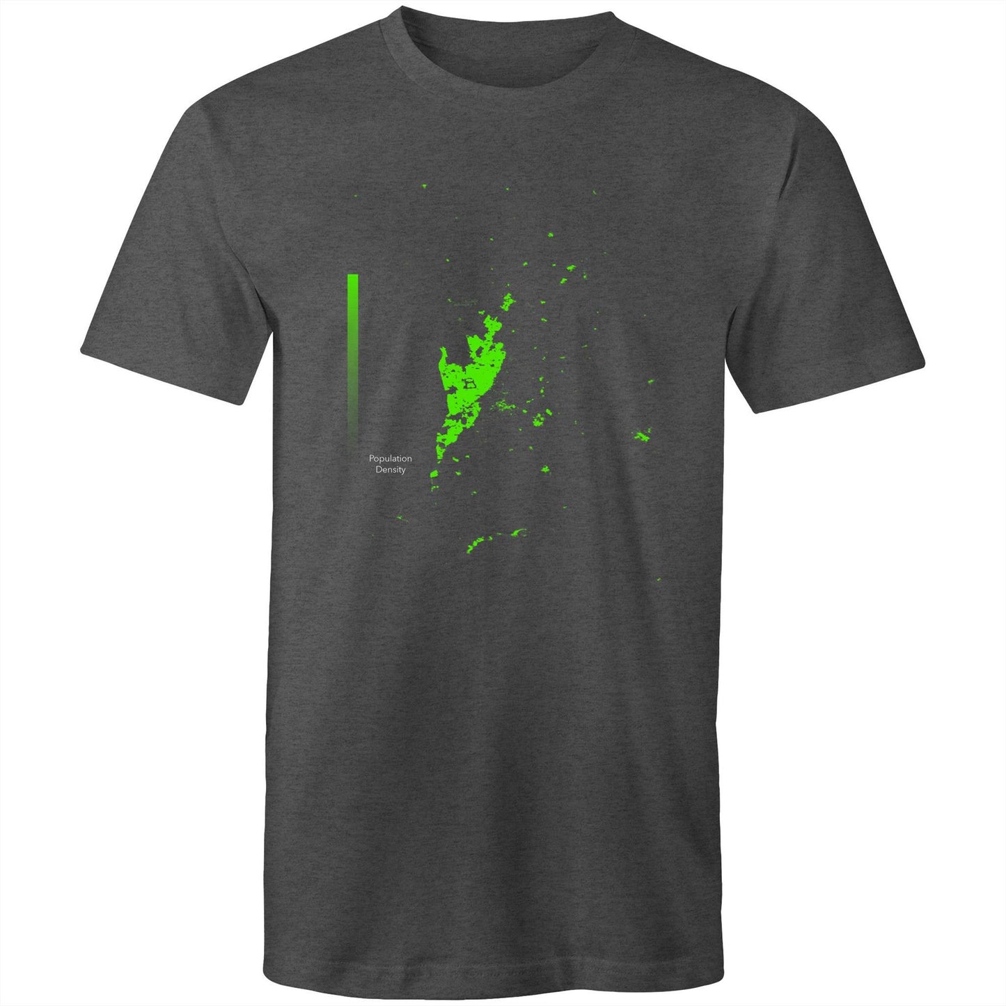 Population Density Adelaide Bright Mens T-Shirt