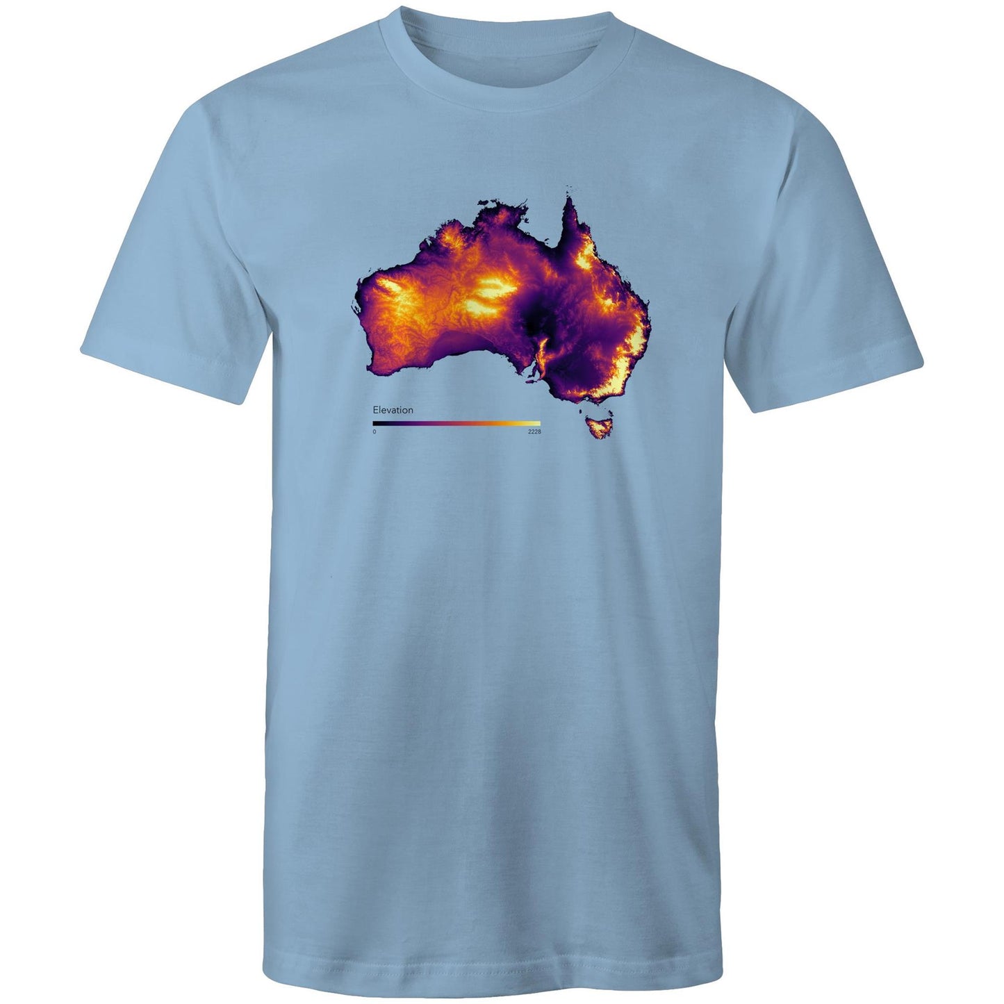 Australia Elevation Map Bold