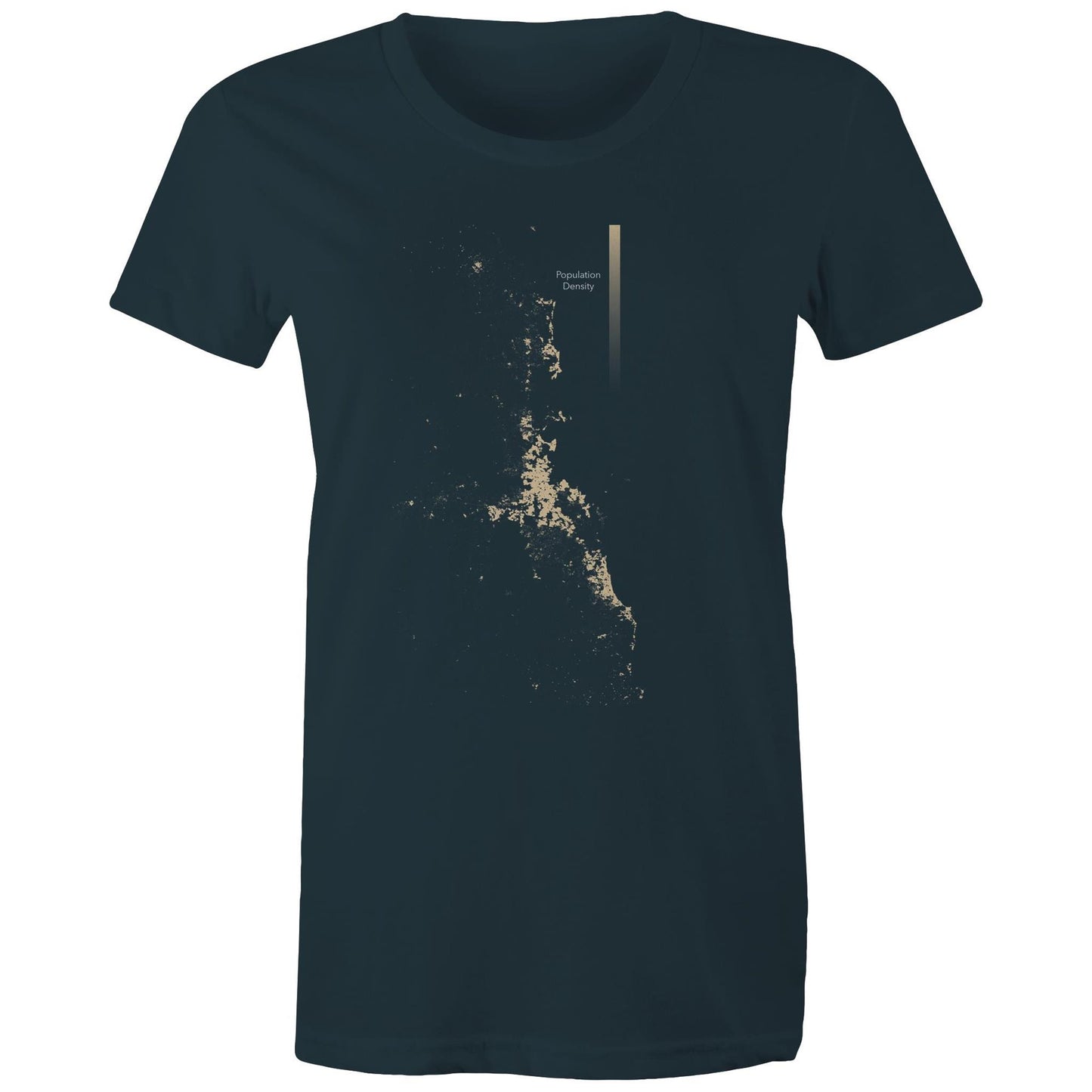 Population Density Brisbane Womens T-Shirt