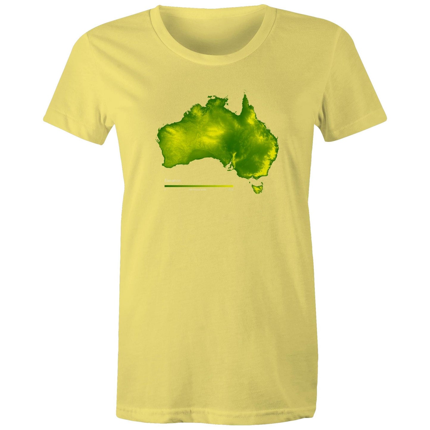 Australia Elevation Map Bold