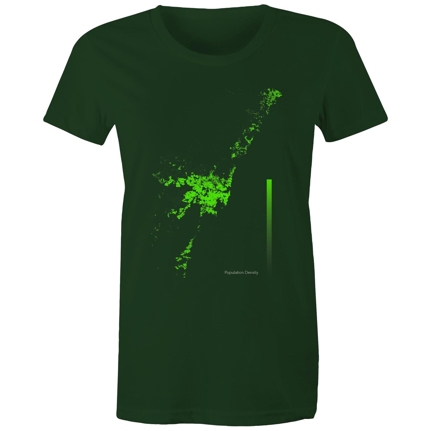 Population Density Sydney Bright Womens T-Shirt