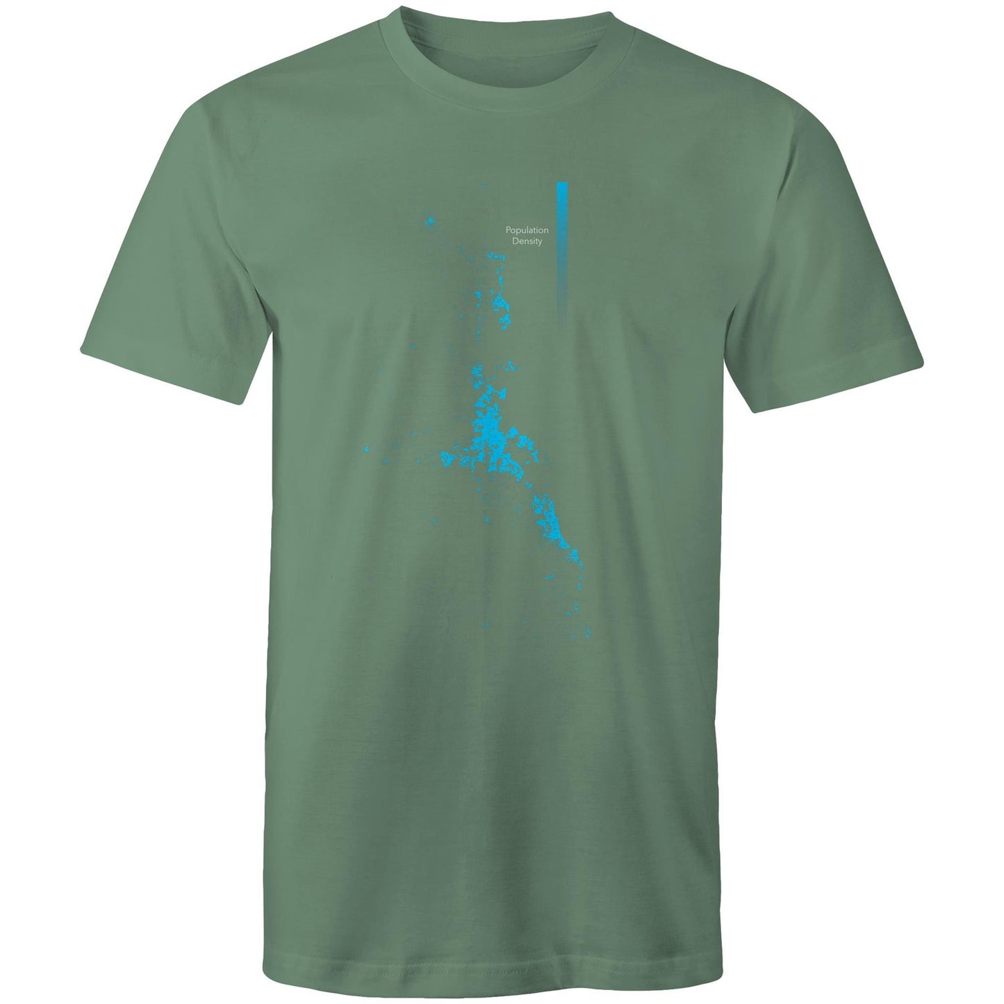 Population Density Brisbane Bright Mens T-Shirt