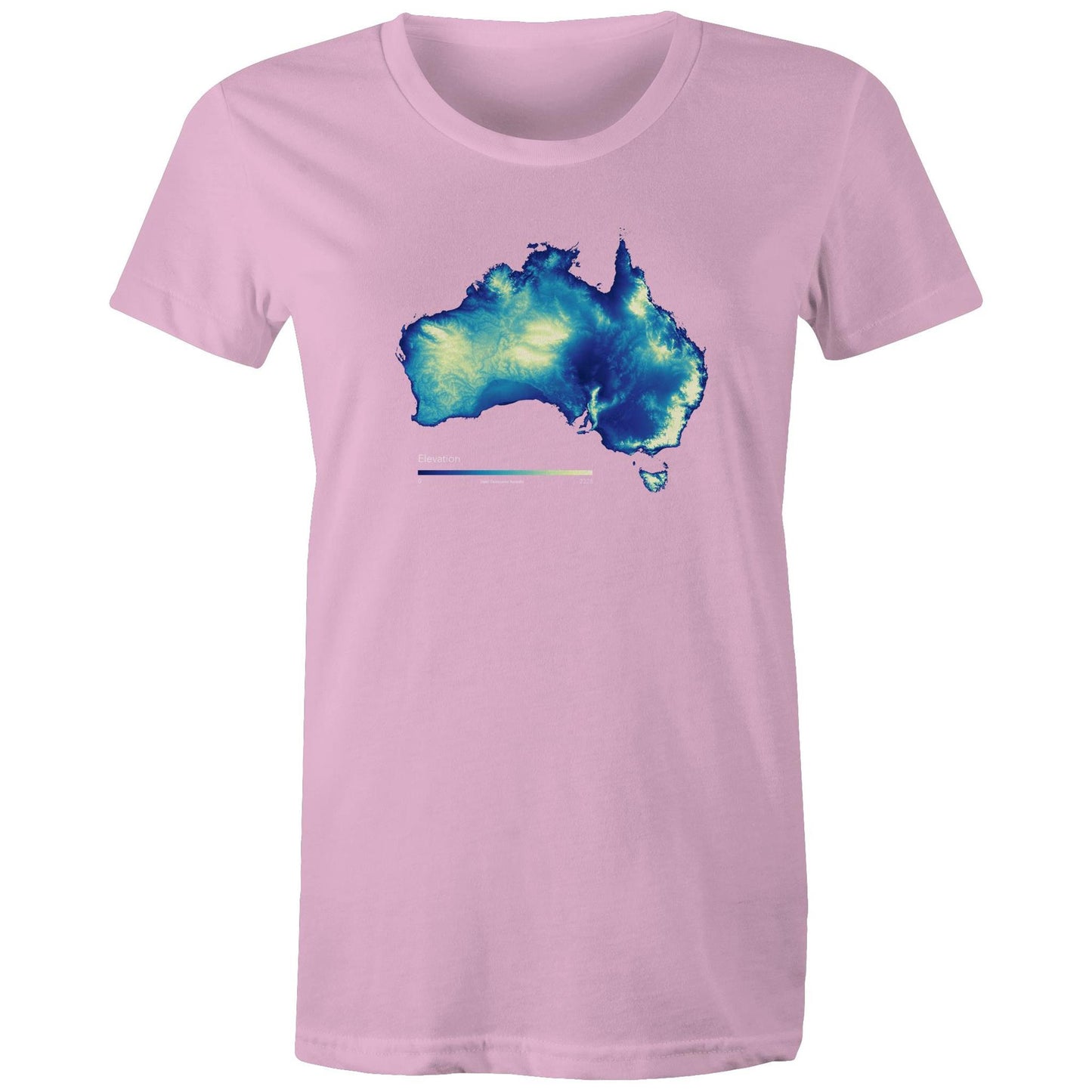 Australia Elevation Map Bold