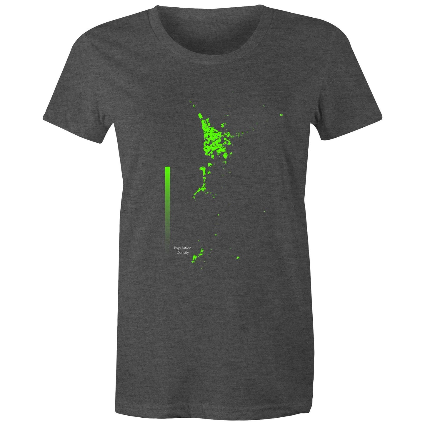 Population Density Perth Bright Womens T-Shirt