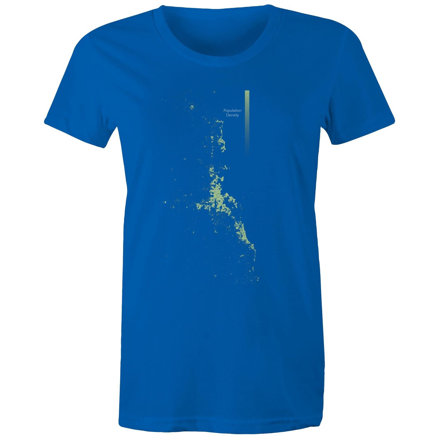 Population Density Brisbane Womens T-Shirt